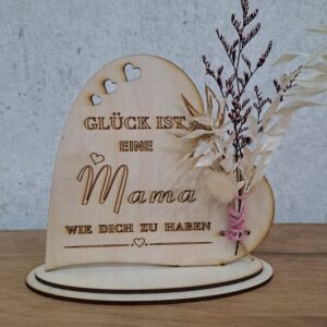 Holz Schild „Glück ist eine Mama wie dich zu haben“